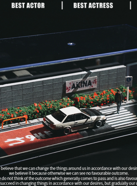 1/64场景《日式街道》场景制作 JDM  小雨哥 AE86 头文字D
