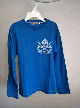 日单BLU* CROS*蓝色长袖130/140/160 /170-S