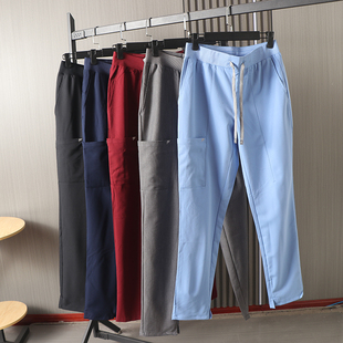 有大码 男女通用百搭运动休闲裤 抽绳松紧腰利落轻锥形轻薄长裤