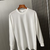 欧美单 休闲长袖 65棉华夫格肌理 大捡漏 春季 新品 T恤打底衫 男