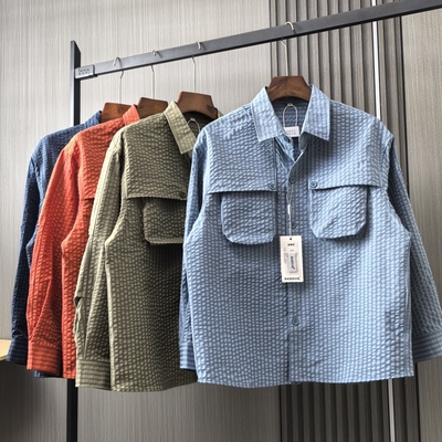 秋季新品男女休闲翻领夹克外套潮