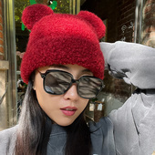 小熊耳朵 招人喜欢 针织保暖帽 MAGENA年终压轴 红帽子 毛线保暖