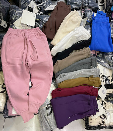 欧货5566正版2023秋季新款复合棉卫裤运动裤8728哈伦裤九分休闲裤