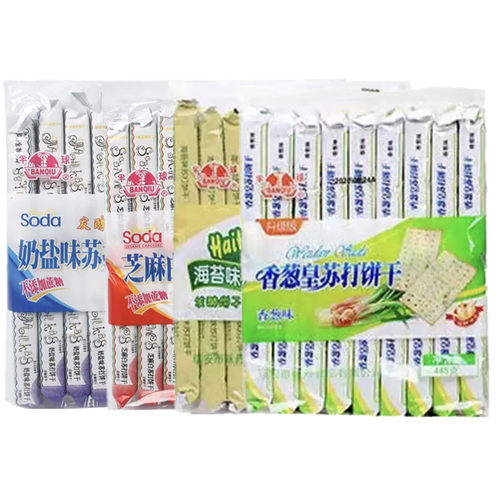 半球苏打饼干445g芝麻薄脆咸味