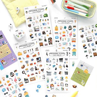 PaperMore不干胶贴纸 小辰光系列 创意卡通素材手帐手机壳diy拼贴