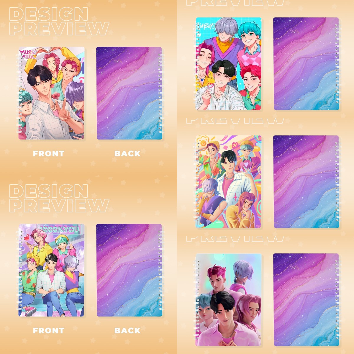 猎魔男团学生文具空白页笔记本