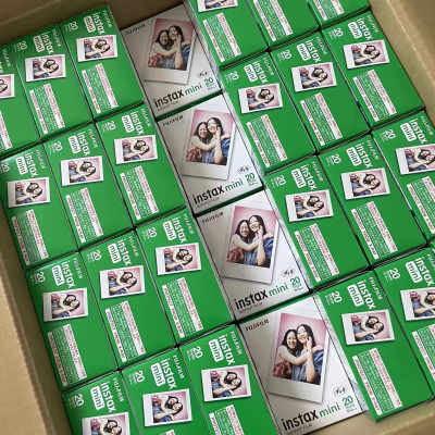 富士拍立得相纸白边三寸mini12/7+/7s/11/40/90通用一次成像胶片
