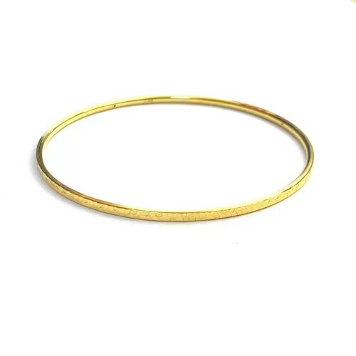安伯曼999金 碎冰冰5G硬金窄版手镯
