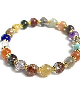 伯曼发晶海纹石多宝手串