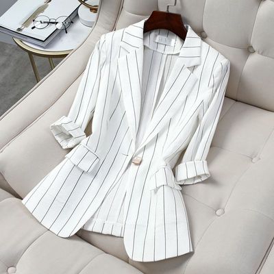 通勤职业七分袖条纹纯棉薄利多销