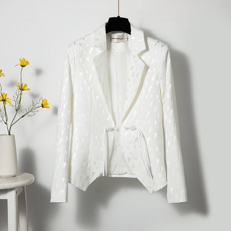 时尚小个子复古盘扣小西装女外套短款百搭披肩配裙子旗袍上衣外套