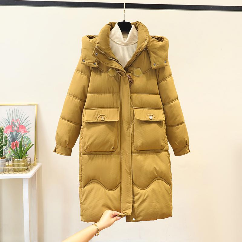 2024冬新款加厚棉袄中长款过膝