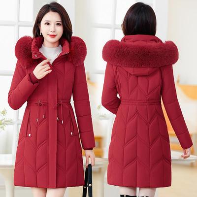 2024冬装新款大毛领连帽棉衣