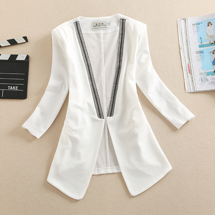 2025新款韩版夏装薄款网纱披肩七分袖小西装女外套防晒衣开衫西服