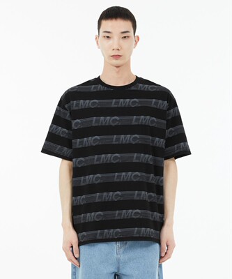【Ohh】现货 LMC BLIND ITALIC STRIPE TEE 短袖t恤 韩国品牌