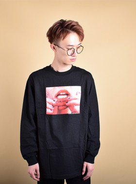 【Ohh】现货PLEASURES TATTOO L/S 美潮四季男士黑色圆领长袖