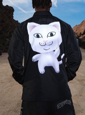 【Ohh】现货 RIPNDIP NERM-II COACHES JACKET 贱猫 夹克