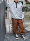 mama 山系加绒保暖半拉链连帽运动外套 儿童针织卫衣 studio 新款