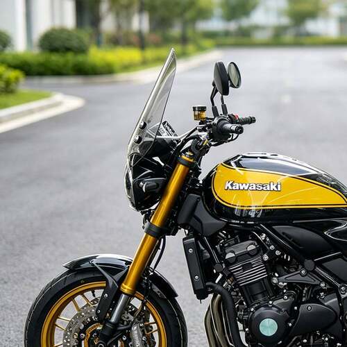适用摩托车川崎 Z900RS前挡风玻璃太子风挡改装挡雨板配件