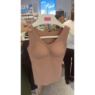 红豆居家文胸背心一体式 4N206 背心带胸垫免穿文胸红豆背心女