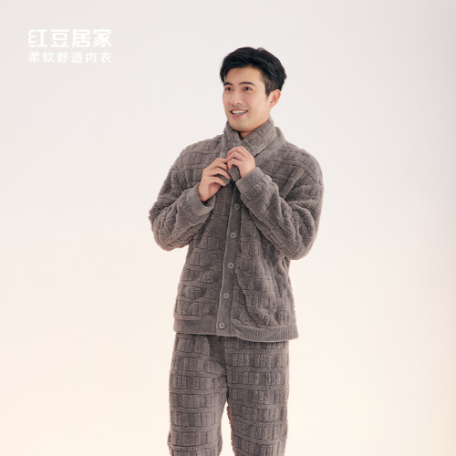 红豆睡衣男泡泡绒3J623