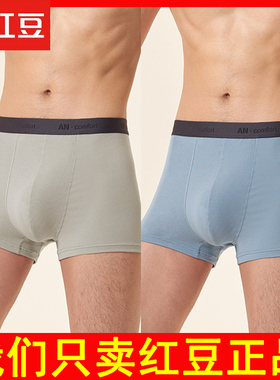 2条 红豆内裤男 莫代尔 弹力男士平角内裤四角裤 红豆居家3K035