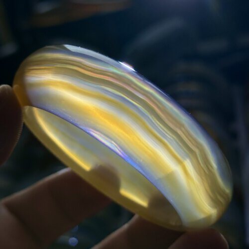 天然巴玉闪丝满圈千层丝七彩彩虹光虹膜玛瑙高冰手镯宽版多彩56口