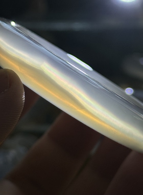 天然马料白冰一线白龙纹花瓣七彩炫彩满圈彩虹光虹膜玛瑙手镯56口