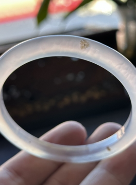 云臻阁天然海洋玉髓草花细款冰透马料草花手镯飘花58口径