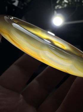 云臻阁天然高冰俏色冰透彩虹光玛瑙极光七彩手镯57口