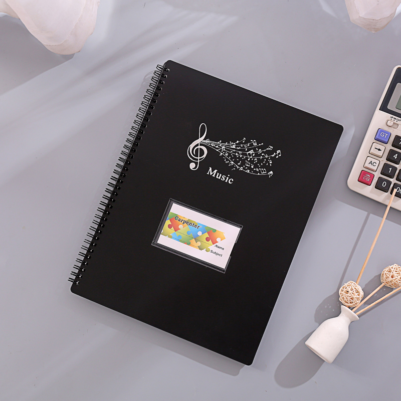 韩版插袋式学生防水黑色乐谱夹