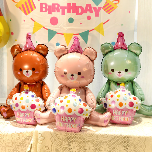 韩国ins可爱立体小熊卡通气球