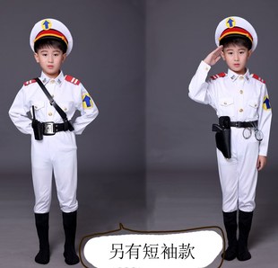 儿童白猫警员套装 万圣节cosplay动画片白猫警长演出服