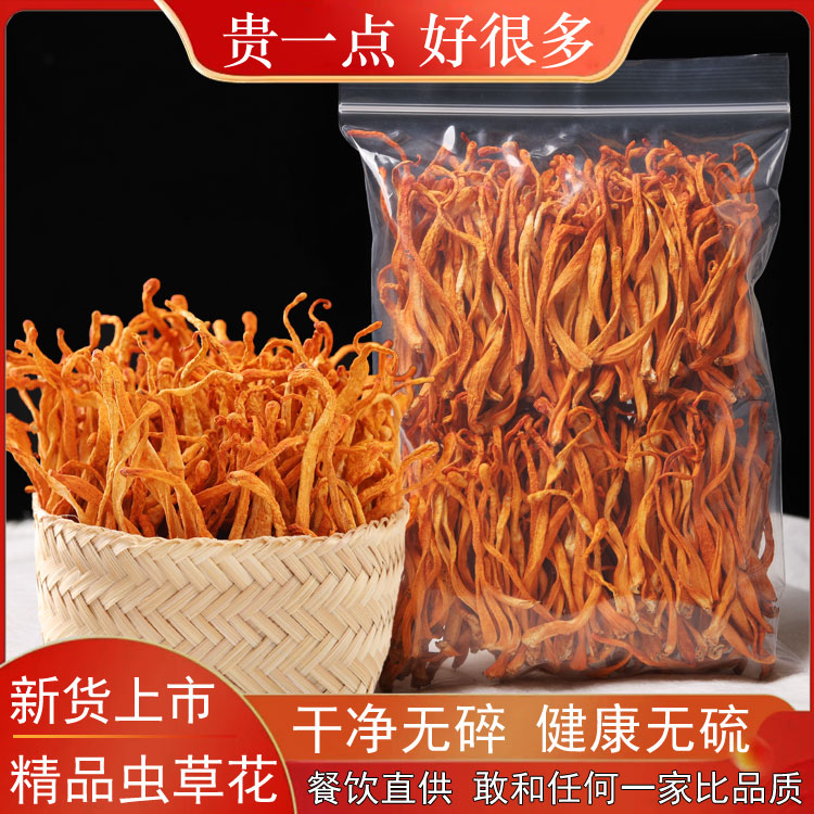 正宗虫草花干货特蛹虫草菌菇级功效作用官方正品旗舰店商用从一级