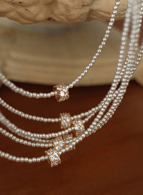 baby珍珠项链女秋冬轻奢小众锁骨链配饰高级感不掉色串珠颈链饰品