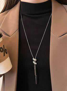 精致秋冬毛衣链女轻奢高级感气质大气小众长项链2025新款毛衣配饰