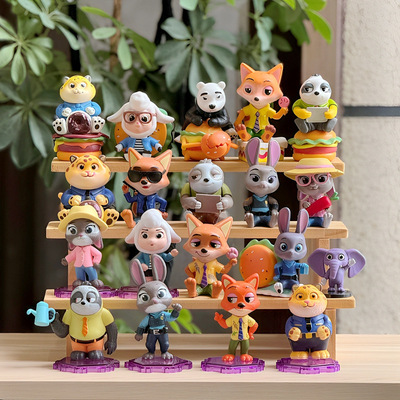 疯狂动物城2系列周边手办盲盒警官朱迪狐狸尼克潮玩公仔车载摆件