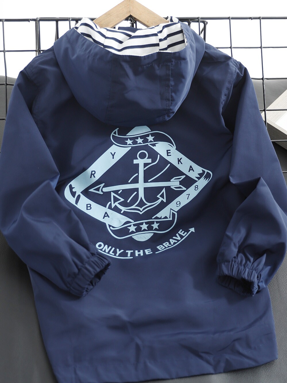 남아용 코트 봄 가을 아동용 얇은 후드 상의 트렌디한 큰 아동용 더블 레이어 재킷 남아용 재킷 패셔너블