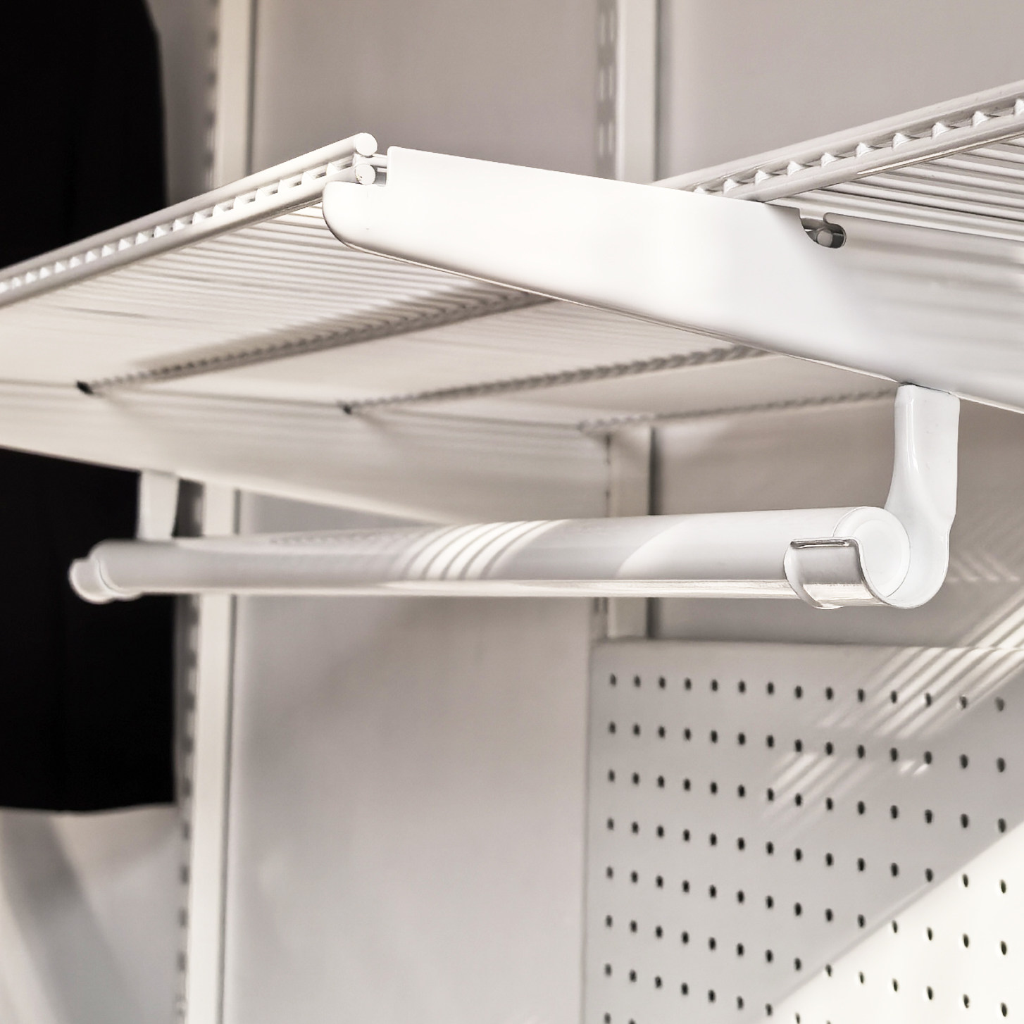 上墙置物架步入式金属衣柜配件挂衣杆800库