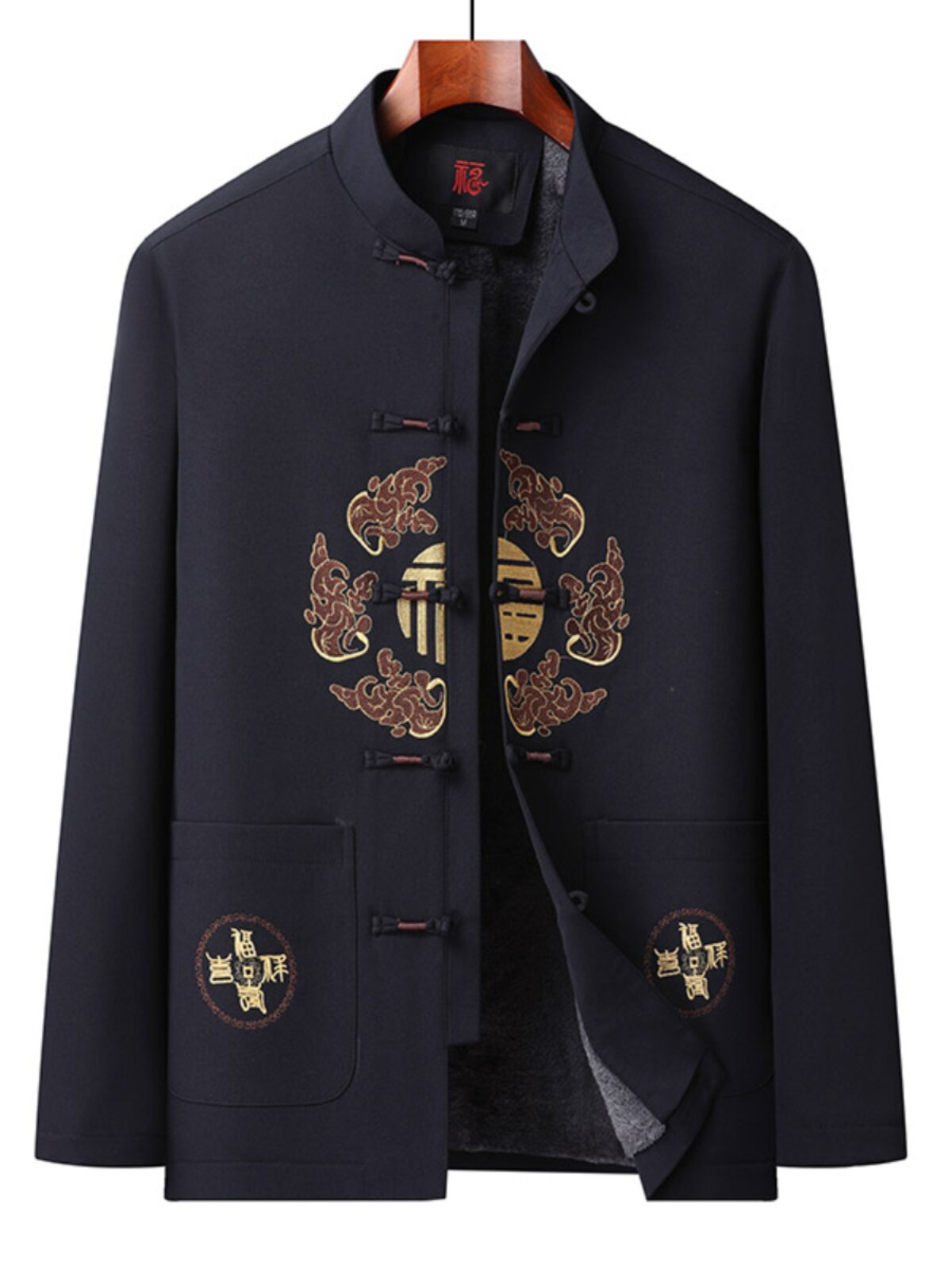 OLD MANS BIRTHDAY TANG COSTUME MALE VELVET TOP MIDDLE-AGED AND ELDERLY AUTUMN AND WINTER COTTON JACKET 80 BIRTHDAY STAR GRANDFATHER BIRTHDAY CLOTHES