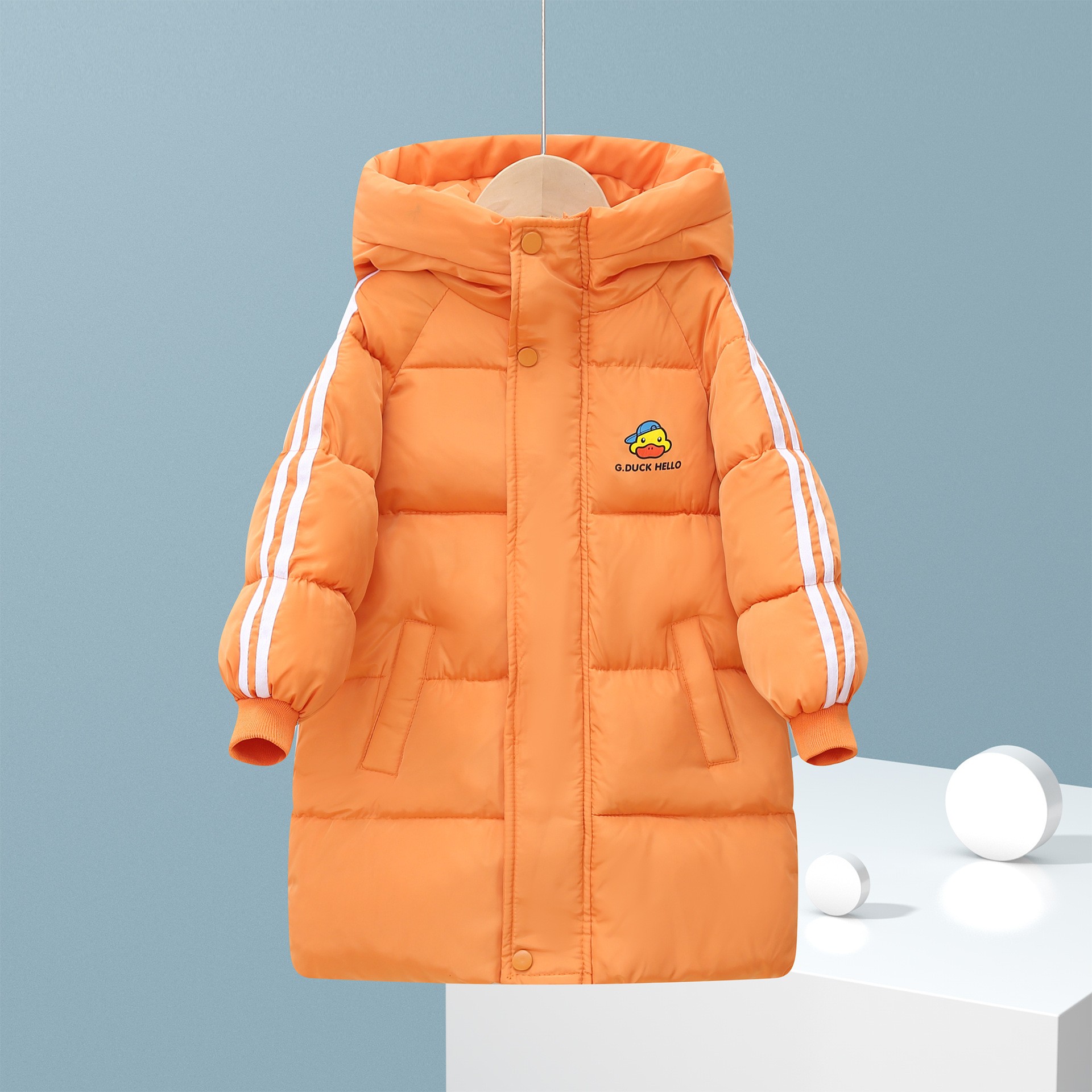 儿童男童冬季新款加厚中长款羽绒棉服女童宝宝秋冬装棉衣外套棉袄