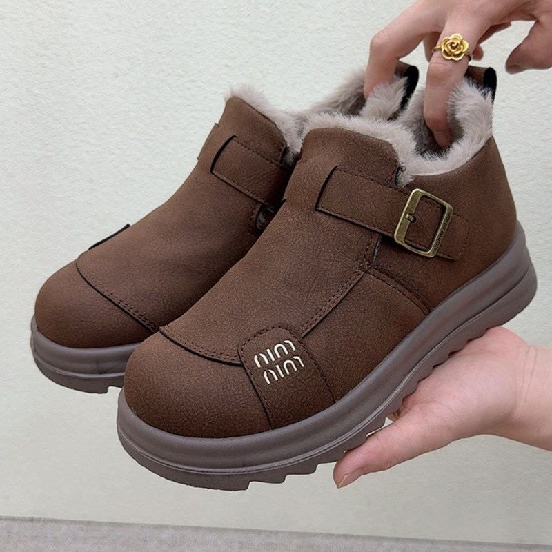 雪地靴女2026新款加绒加厚棉鞋时尚马丁靴保暖防滑勃肯鞋轻便棉靴,女鞋,时尚雪地靴,淘宝优惠券,粉丝福利购,淘宝优惠卷