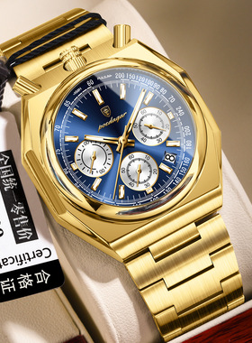 瑞士品牌新款防水时尚男士手表多功能石英表Men's quartz watch