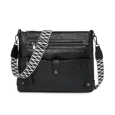 New 2026 Western Retro Women's Bag Washed Leather Shoulder C