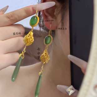 碧玉|水滴玛瑙新中式耳饰 云中梦长歌 汉服旗袍国风配饰