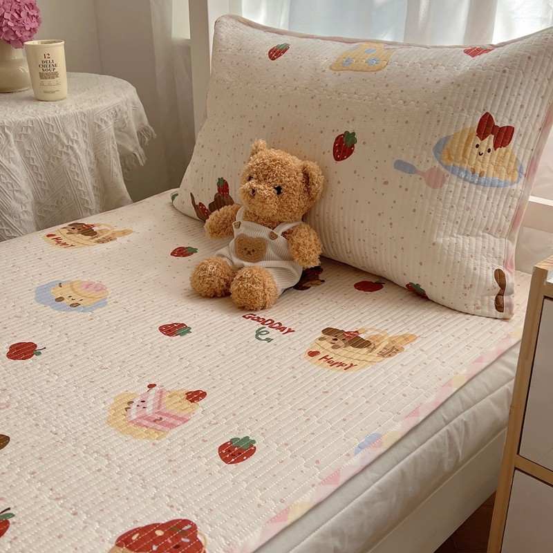 卡通全棉双面款床盖三件套