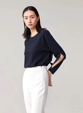 OVV三醋酸面料时尚通勤女装衬衫 正品国内代购