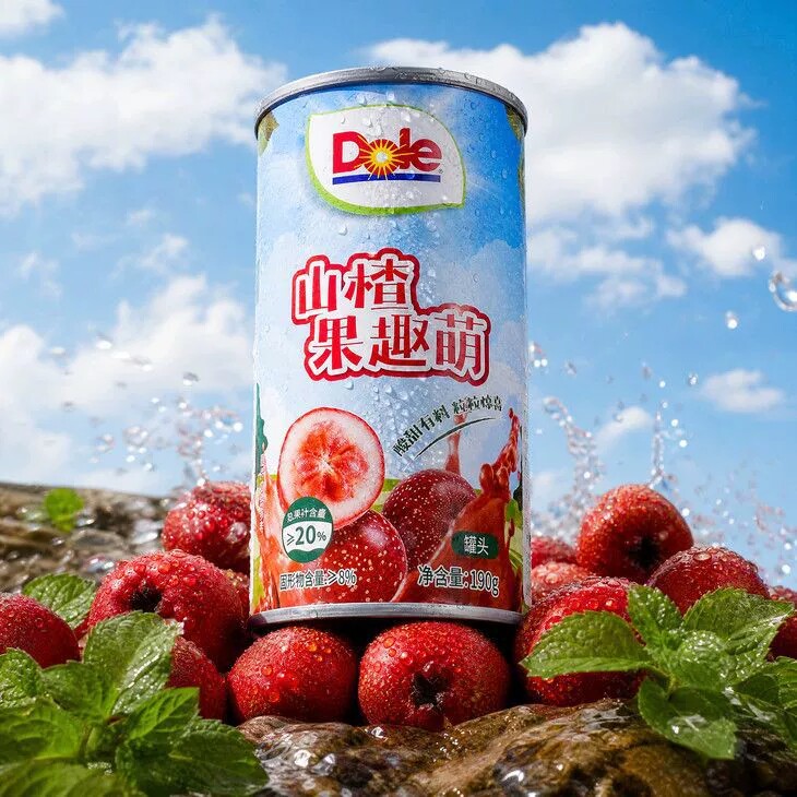 DOLE都乐山楂果趣萌山楂汁饮品饮料山楂罐头水果汁儿童休闲零食