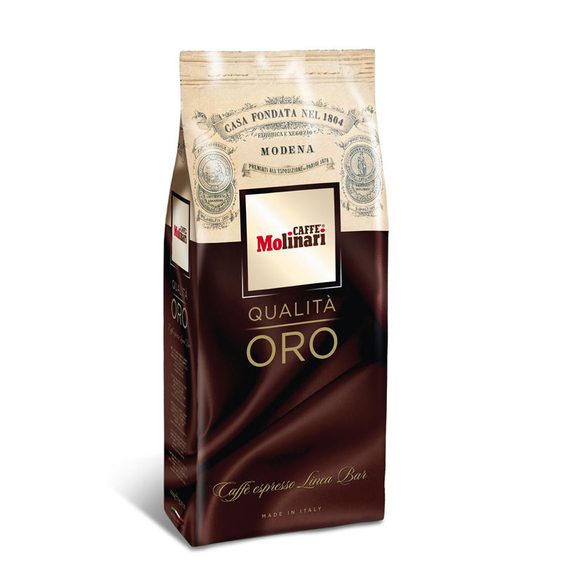 意大利进口烘焙Molinari莫莉香醇金标咖啡豆意式醇香ROSA香浓1KG