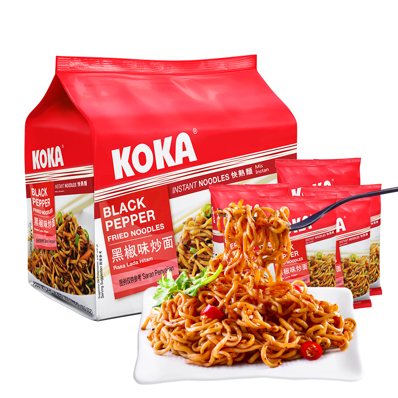 进口原味新加坡方便面KOKA